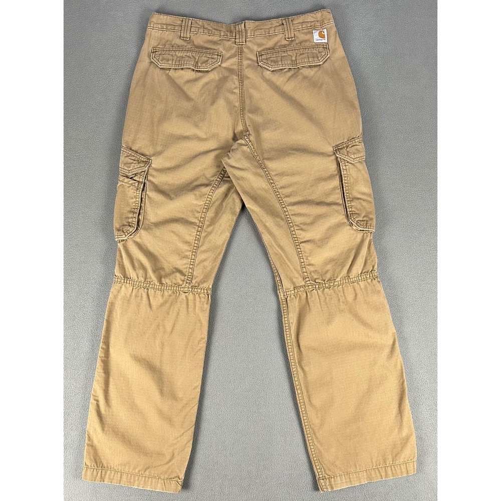 Carhartt Cargo Pants 34x32 Yukon Brown Tappen Relaxed Force Ripstop Workwear - Picture 2 of 11